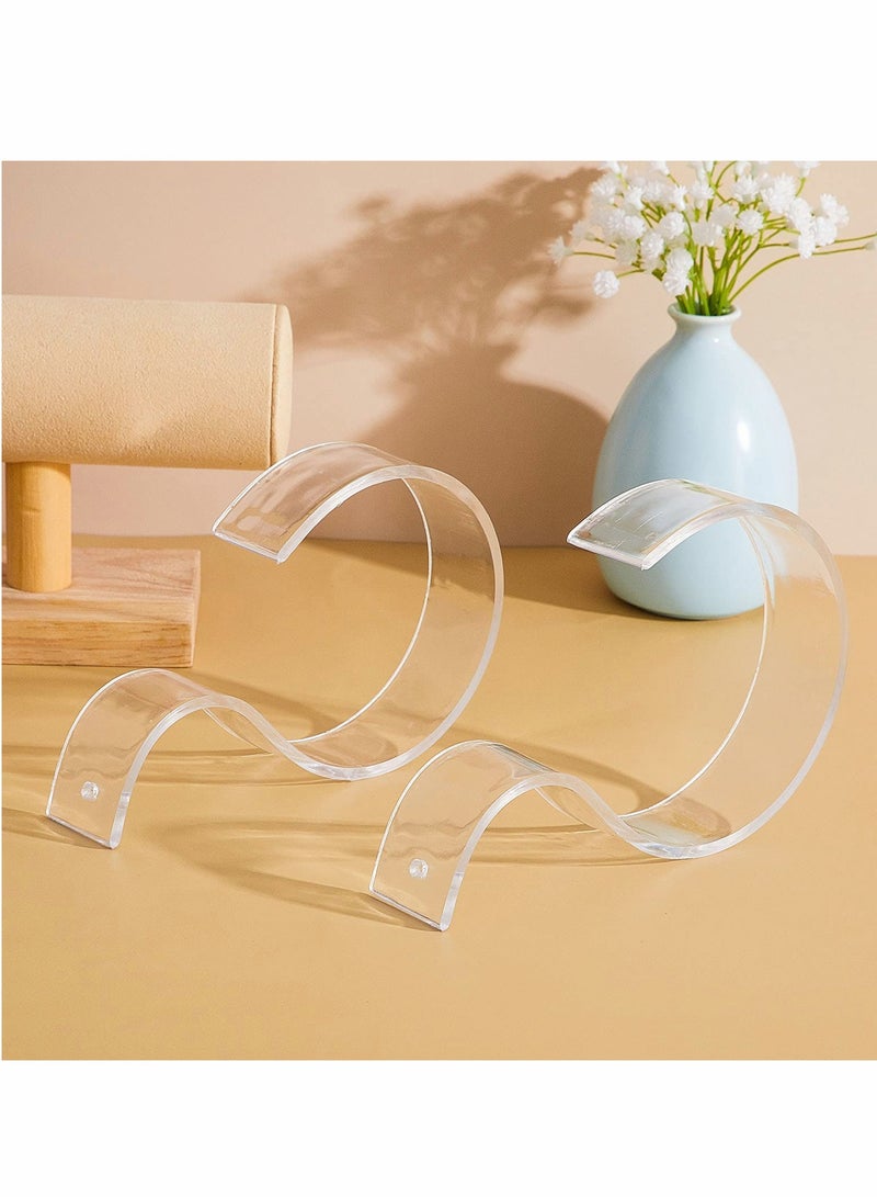 Belt Display Stands Set, 4 Pcs Clear Acrylic Belt Organizer Belt Display Case
