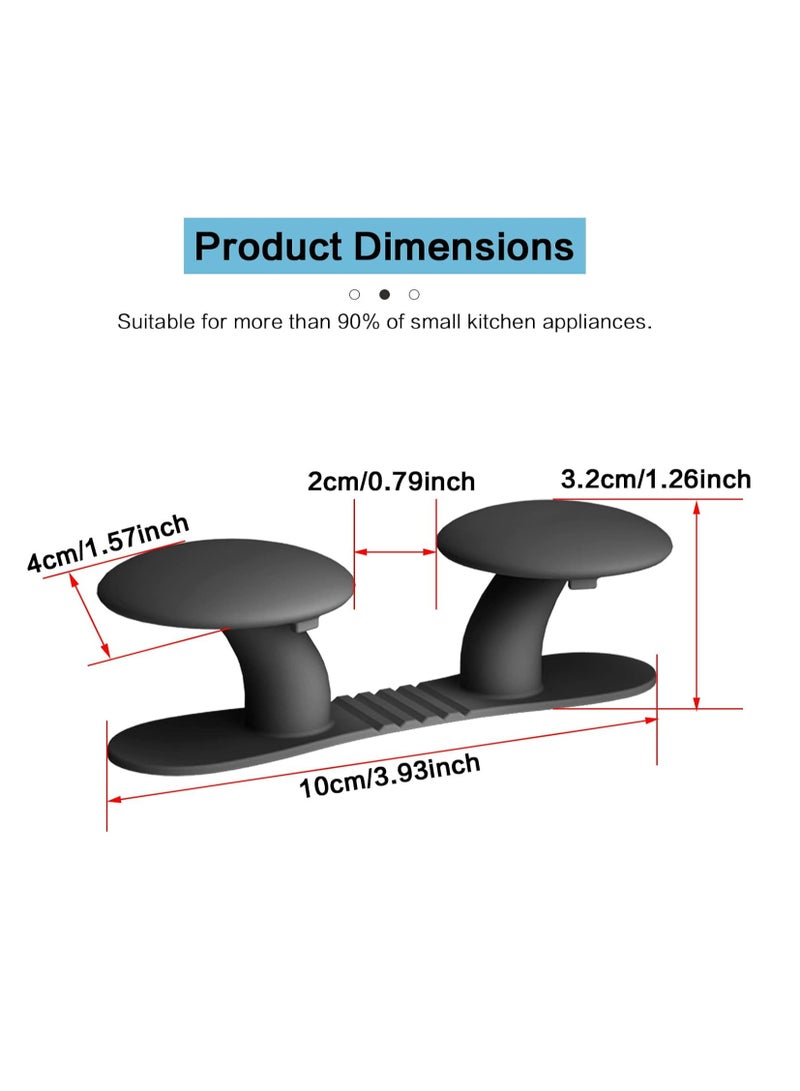 Joyelink 6 Pack Cord Organizer for Appliances, Cord Holder Cord Wrap Cable Organizer Stick On Flat or Round Surface Multifunctional Adhesive Hooks for Small Kitchen Appliances, Blenders, Coffee Maker - Image 4