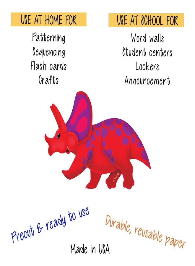 Trendzeen Dinosaur Bulletin Board - with Dinosaur Cutouts, Dino Themed Letters, Border, Mini Rewards Card Set | Dinosaur Decorations for Classroom, Name Tags, Lockers, Wall, Reward Chart | 4 Items - Image 5