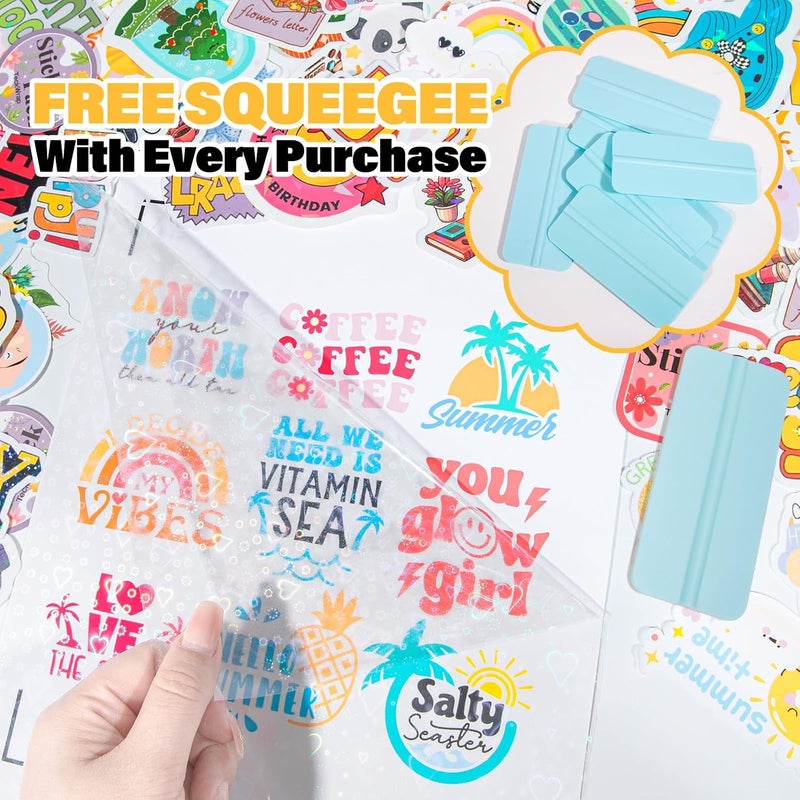 Holographic Sticker Paper Laminating Sheets - 36 Sheets A4 Self Adhesive Waterproof Overlay for Inkjet Printable Vinyl Stickers DIY,6 Patterns (Holo, Galaxy Star, Heart, Gem, Sparkle, Star) - Image 5