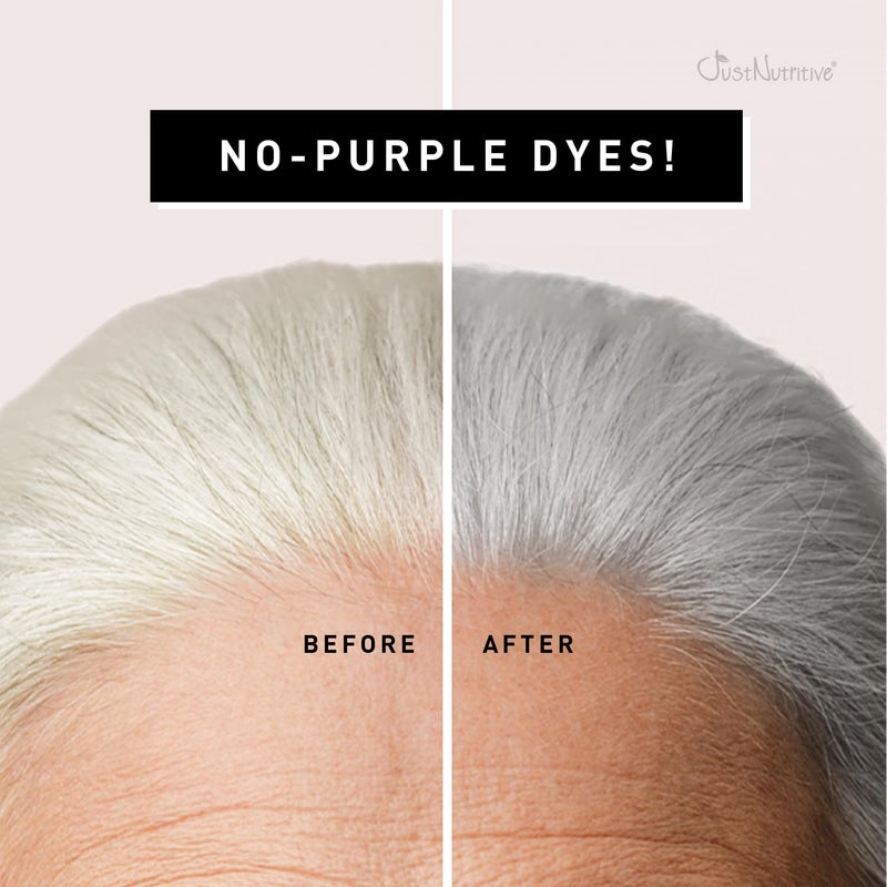 Just Nutritive Gray Hair Shampoo | Gray Hair Treatment | Just Natural Hair Care | Natural Shampoo 16 Oz - Image 3