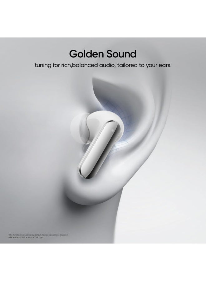 ريل مي realme Buds Air 8 Pro TWS Earbuds, Dual Drivers, 55dB ANC, 3D Spatial Audio, 50H Playtime (Master White) Master White - Image 4
