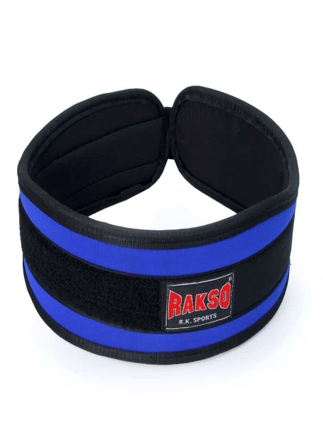 RAKSO Weight Lifting Belt PU WITH leather WITH NYLON BELT WITH wrist band WITH SKIPPING ROPE for Back Support Comfortable & Durable for Weightlifting Gym Workout (4 Inch Wide) for Men and Women COMBO - Image 2