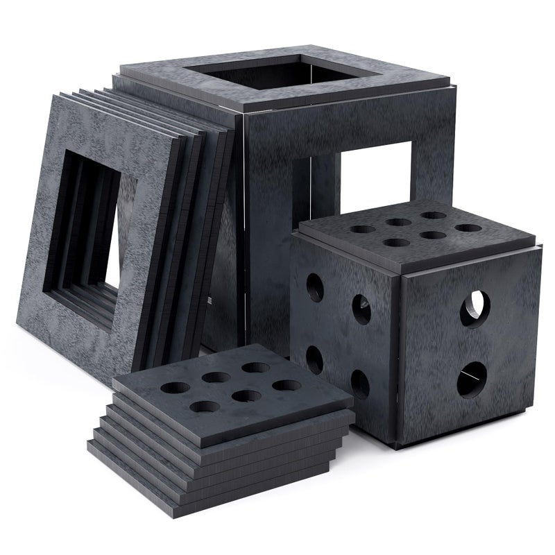 WelderElite 12Piece Welding Coupons 18 Welding Practice Kit 11 Gauge Beginners Welding Mild Steel Sheet Can Be Used to Make 1 Dice and 1 Cube Frame - Image 2