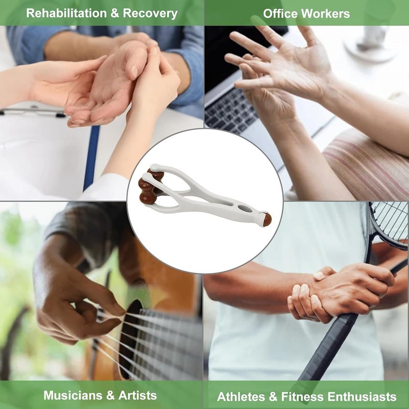 Double Sided Hardwood Massage Roller for Carpal Tunnel Finger Pain Relief 1 Pack - Image 2
