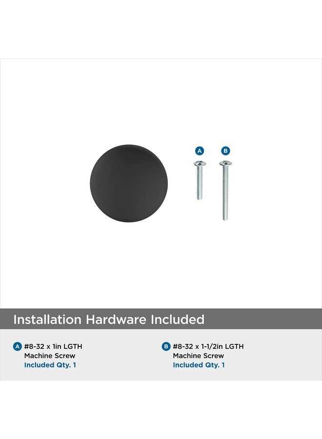 Amerock | Cabinet Knob | Matte Black | 1-1/4 inch (32 mm) Diameter | Era | 1 Pack | Drawer Knob | Cabinet Hardware - Image 3