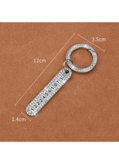 yongsheng Bling Car Key cahin with Temporary Parking Number Plate,Zinc Alloy Crystal Rhinestones Car Keychain Car Accessary  - Image 5