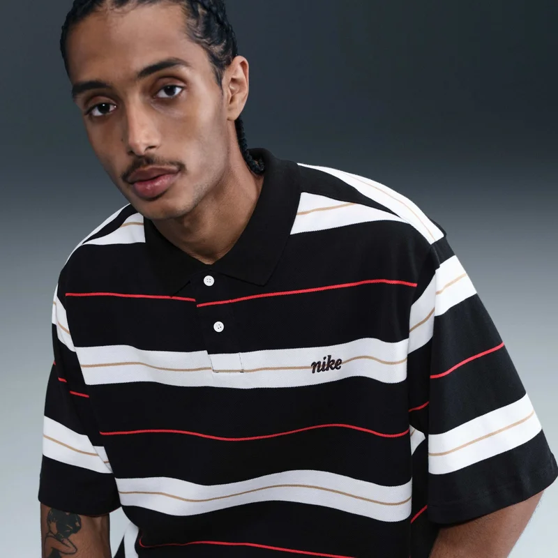 نايكي تيشيرت بولو سبورتسوير كلوب ستريبد للرجال