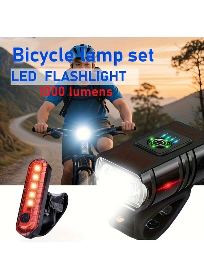 2pcs Ultra Bright Aluminum Alloy LED Bike Light 6 Mode USB Tail Light for Mountain Road Bikes - Image 2