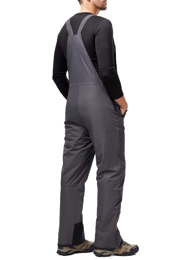 BenBoy Mens Snow Bibs Ski Pants Softshell Waterproof Insulated Ripstop Snowboarding Overalls Winter,HXK8018M-Grey1-XL - Image 2