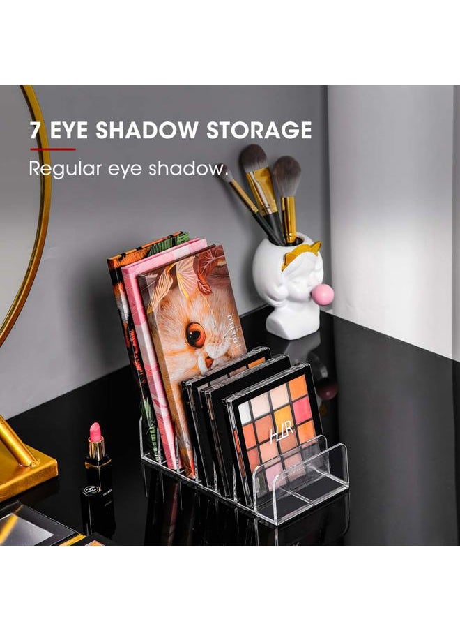 FoxFoxes - Eyeshadow Makeup Palette Cosmetic Organizer - Waterproof Eyeshadow Organizer for Eye Makeup Palette,Bathroom Countertop,7 Sections (1PCS-Small) - Image 1