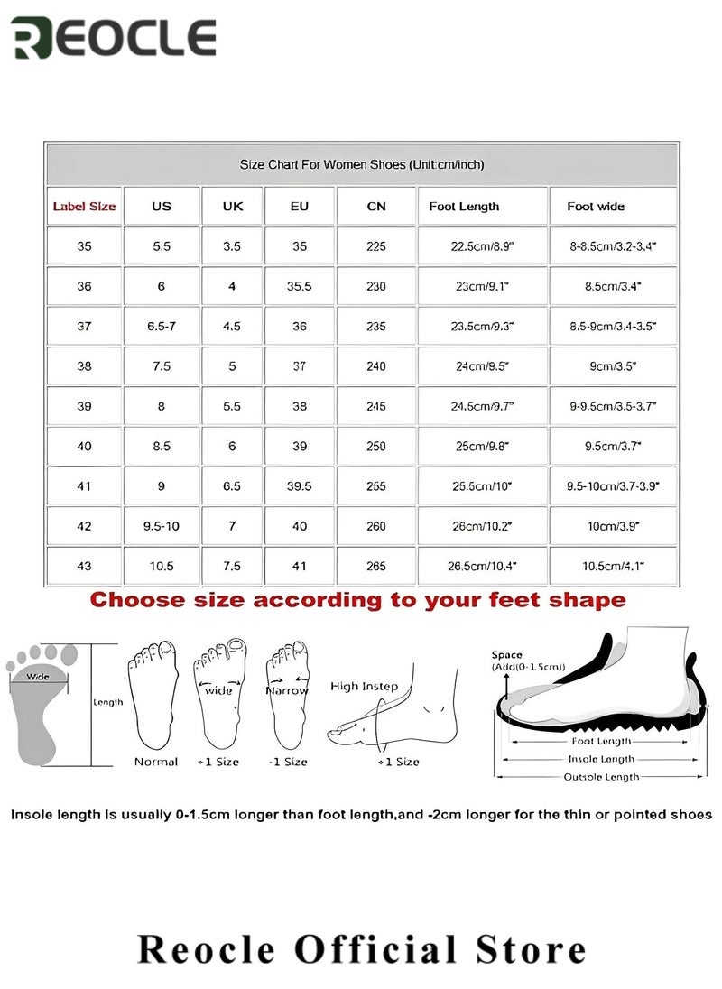 REOCLE - Women's Chunky Closed Toe High Block Heels Work Pumps Comfortable Round Toe Dress Wedding Shoes Platform Pump - Image 1
