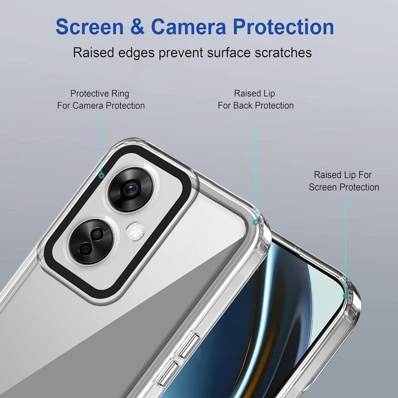 ZAPCASE Back Case Cover for OnePlus Nord CE 3 Lite 5G | Compatible for OnePlus Nord CE 3 Lite 5G Back Cover | Case Cover with Camera Protection | (TPU + PC | Transparent) - Image 4
