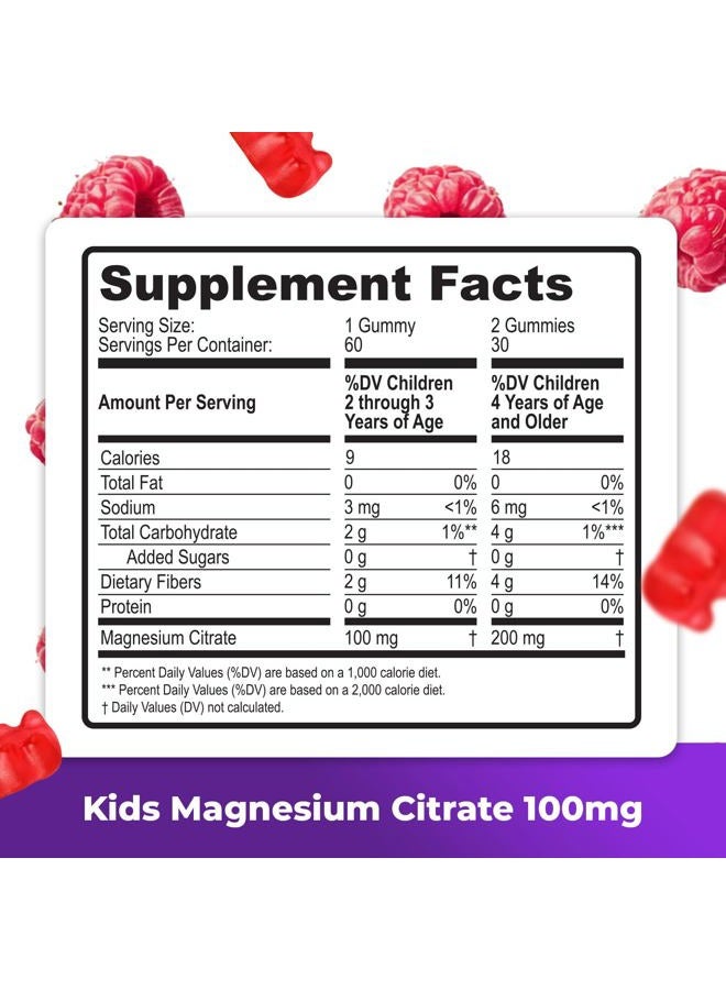 Dr. Moritz Sugar-Free Calm Magnesium Gummies for Kids and Adults - Kids Magnesium Gummies (180 Count (Pack of 3), Raspberry) - Image 2