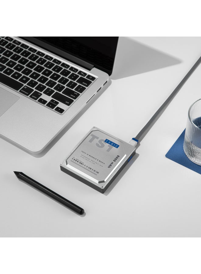 TEGIC TS1-PT Data Cable Hard Disk Fan Design 100W PD Fast Type-C Flat Noodle Charging Cable 1m Dual Transmission Compatible with Apple iPhone 16/15 and Android Series - Image 3