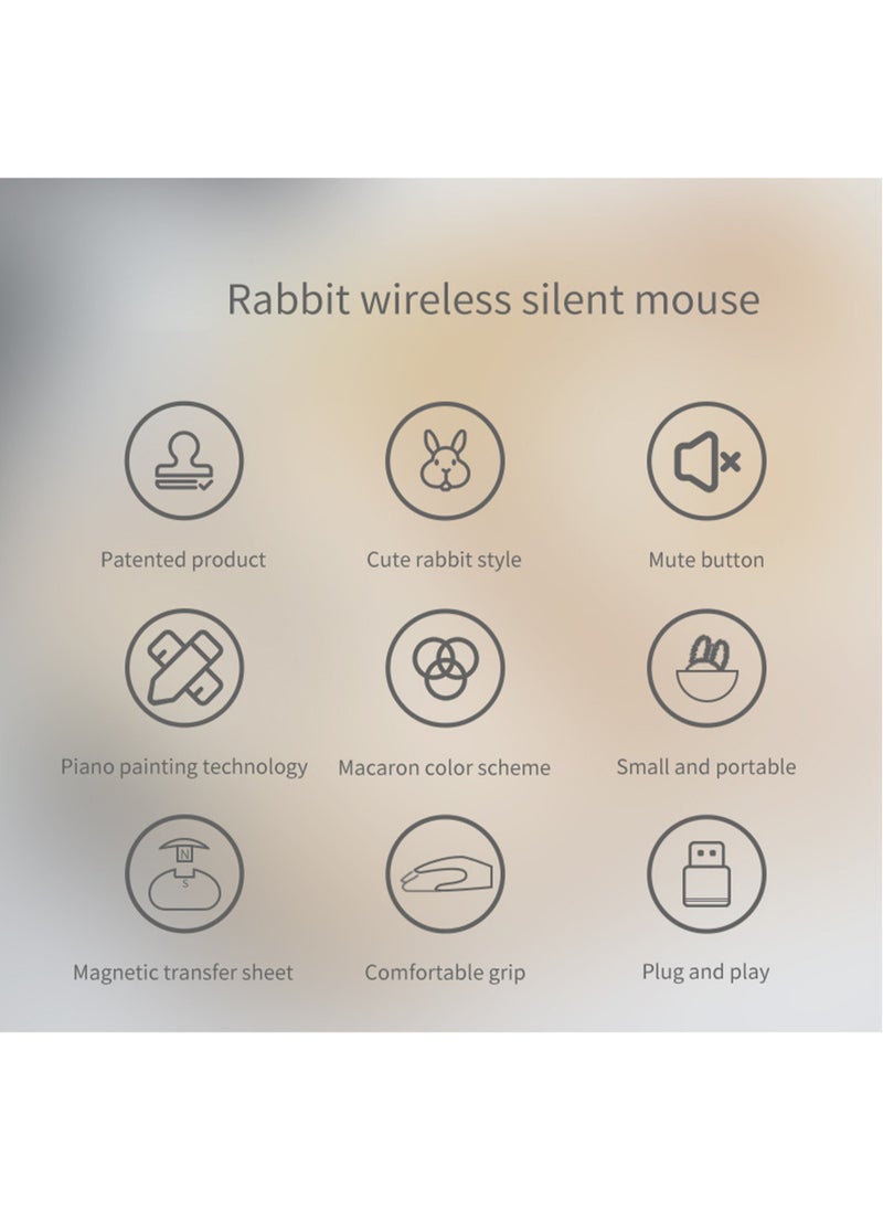 MissTiara - New Rabbit Shape 2.4G Wireless Silent Mouse Office Mouse for Computer - Image 1