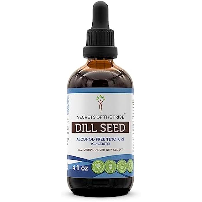 Secrets of the Tribe Dill Seed Alcohol-Free Liquid Extract, Dill Dried Seed (Anethum Graveolens) Tincture Supplement (4 FL OZ) - Image 1