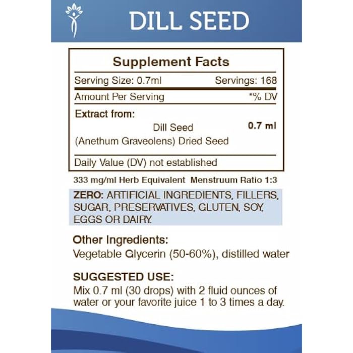 Secrets of the Tribe Dill Seed Alcohol-Free Liquid Extract, Dill Dried Seed (Anethum Graveolens) Tincture Supplement (4 FL OZ) - Image 4