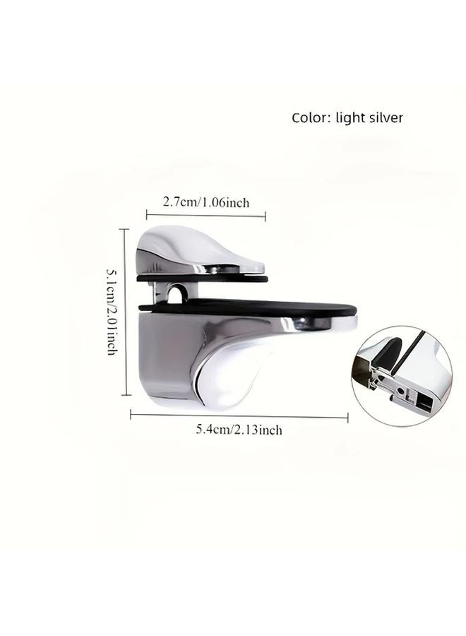 Heavy Duty Adjustable Glass Shelf Bracket Silvery Zinc Alloy Rust Resistant For Kitchen Bathroom - Image 4