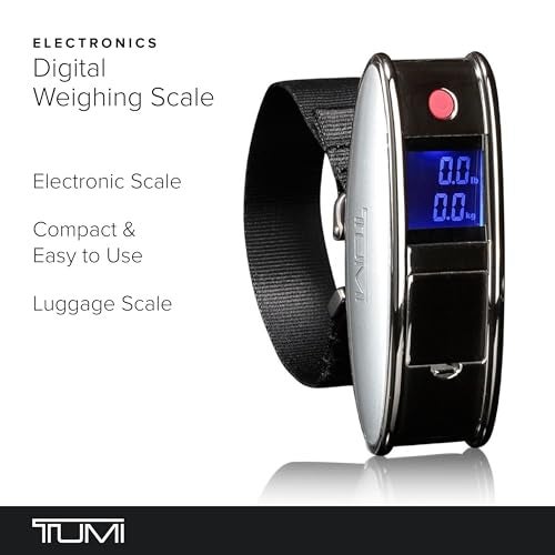 TUMI Scale - Portable, Handheld Digital Luggage Scale - Suitcase Scale Weighs Pounds & Kilograms - Holds up to 100 Lb - Gun Metal/Black - Image 2