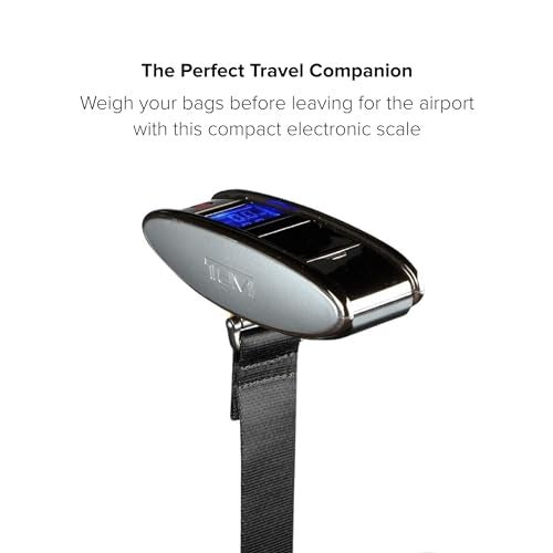 TUMI Scale - Portable, Handheld Digital Luggage Scale - Suitcase Scale Weighs Pounds & Kilograms - Holds up to 100 Lb - Gun Metal/Black - Image 5