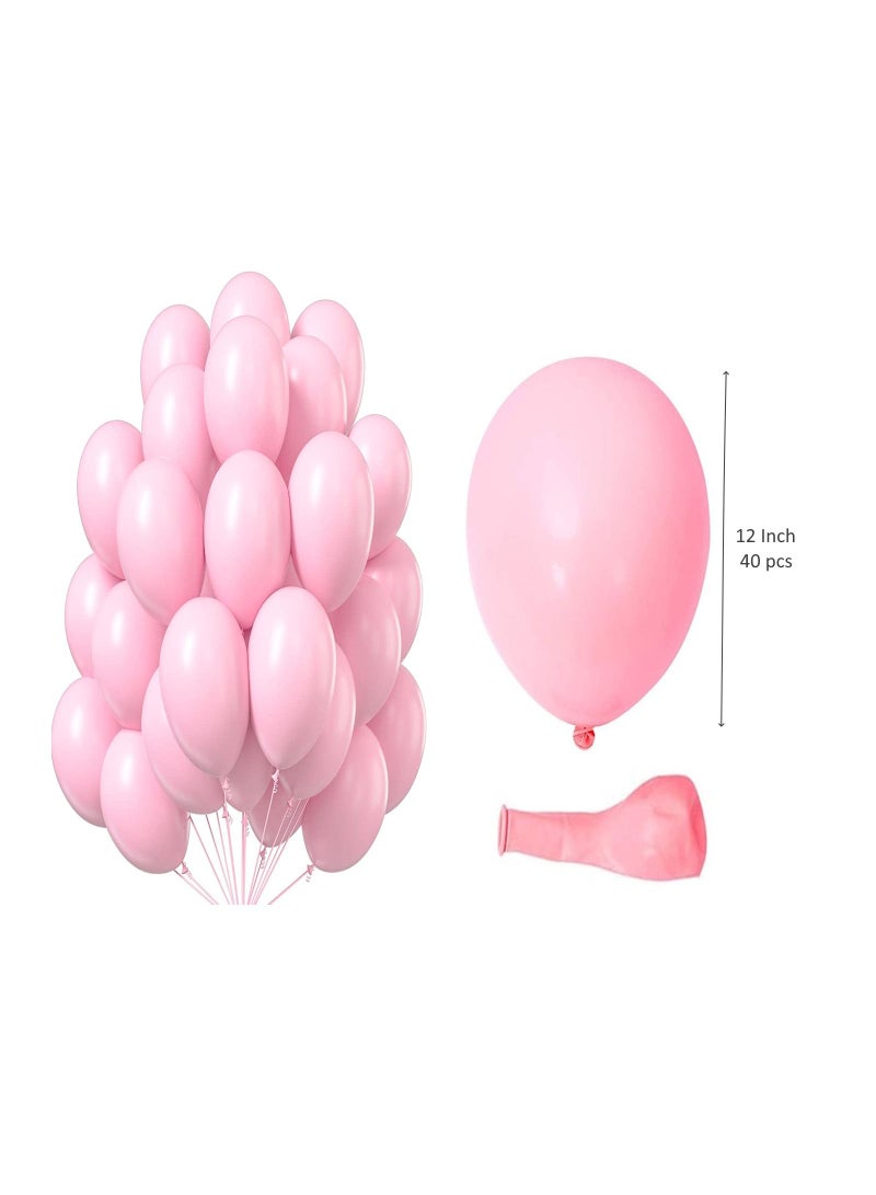 JOLLITY LLC Pastel Latex 12 inches Macaron Balloons for Baby Shower Wedding Birthday Party Decoration Supplies 40pcs (Pink) - Image 4