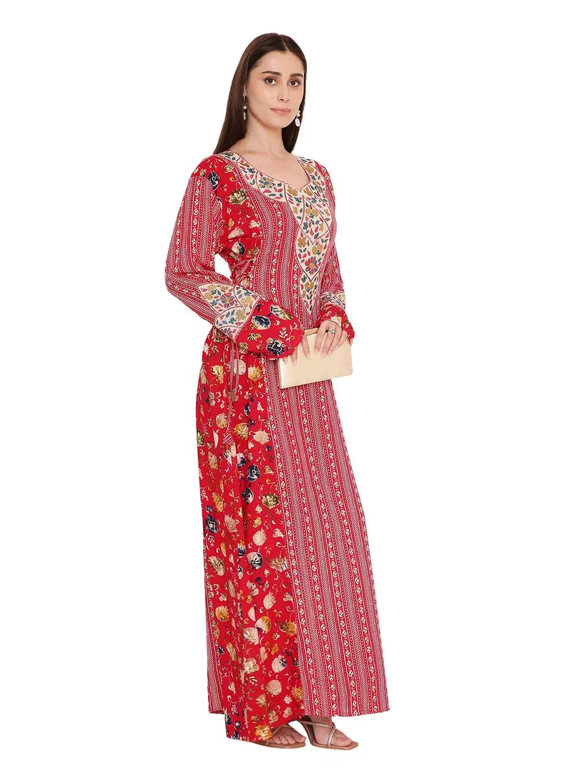 هانا آند سارا stylish and comfortable long arabic kaftan jalabia dress in elegant design