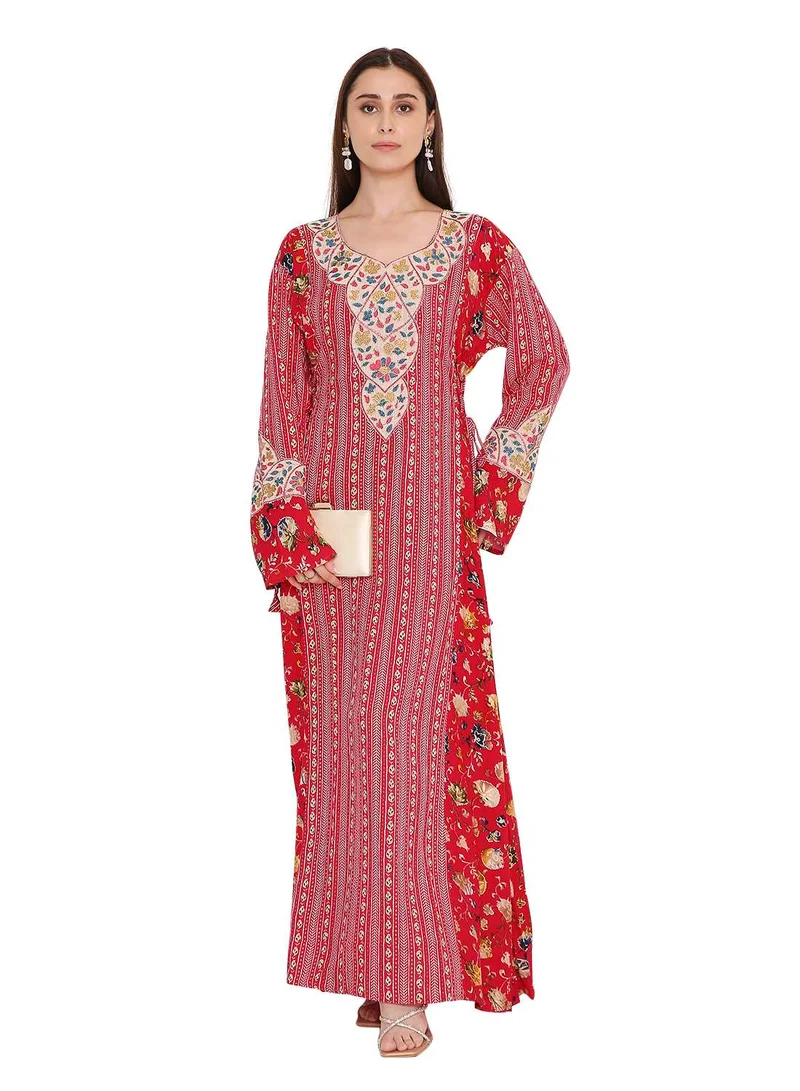 HANA & SARA stylish and comfortable long arabic kaftan jalabia dress in elegant design