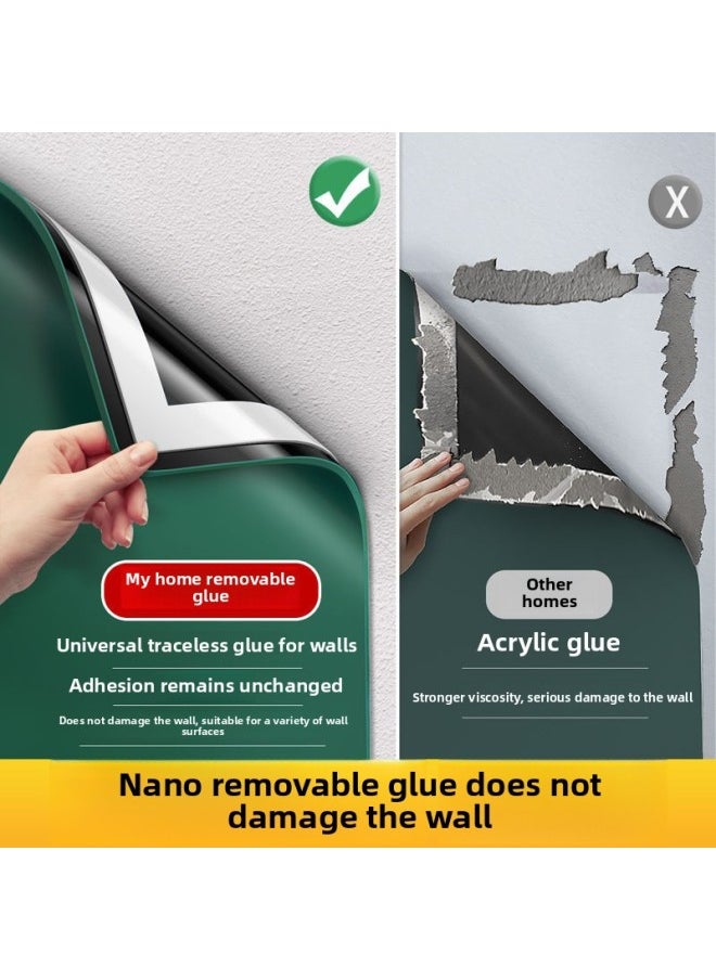 Generic - Blackboard Stickers Wall Stickers Magnetic Children's Graffiti Wall Sketchpad For Students Learning Writing And Painting Home Super Thick-Color:Dark Gray Rectangular Extra Thick Model Does Not Damage The Wall Wood Grain Frame-Specifications:Size Special Shot - Image 1