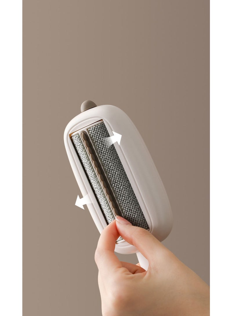 HOMESTAR 【Multi-Function Lint Roller】Clothes-Friendly Fuzz Remover Hair Adsorber Wool Coat Care Brush | ABS+Silicone+Polyester Triple Material | Bidirectional Roller Two-Way Fuzz Removal | Visible Large Storage No Consumables | Comfortable Handle Washable Reusable | Wave Spine Rotation Cleaning Technology - Image 3