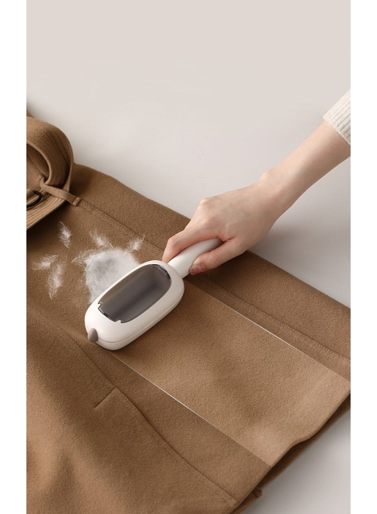 HOMESTAR 【Multi-Function Lint Roller】Clothes-Friendly Fuzz Remover Hair Adsorber Wool Coat Care Brush | ABS+Silicone+Polyester Triple Material | Bidirectional Roller Two-Way Fuzz Removal | Visible Large Storage No Consumables | Comfortable Handle Washable Reusable | Wave Spine Rotation Cleaning Technology - Image 4