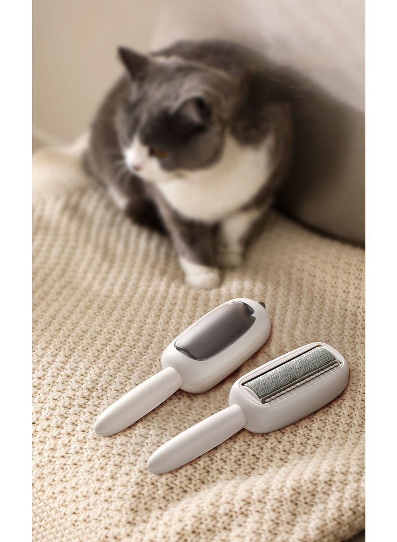 HOMESTAR 【Multi-Function Lint Roller】Clothes-Friendly Fuzz Remover Hair Adsorber Wool Coat Care Brush | ABS+Silicone+Polyester Triple Material | Bidirectional Roller Two-Way Fuzz Removal | Visible Large Storage No Consumables | Comfortable Handle Washable Reusable | Wave Spine Rotation Cleaning Technology - Image 1