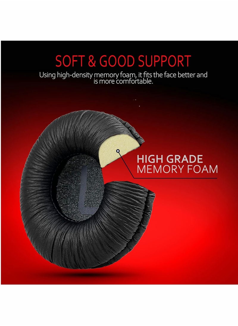 SYOSI - Universal Replacement Ear Pads for Sony MDR-ZX110/MDR-ZX330BT/V150/WH-CH500; JBL Tune 600bt/T500BT/T450BT &Many Other 70MM Round On-Ear Headphones(List Inside), Black, 1 Pair, Left and Right - Image 1