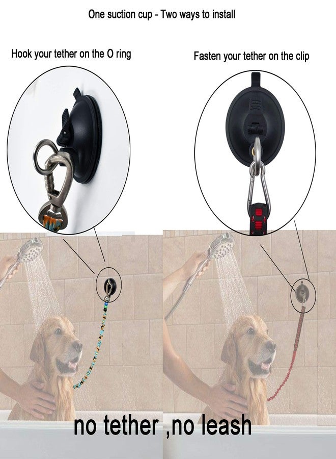 YYST Suction Cup Hook Cleat for Pet Dog & cat Bathtub, Shower & Bathing, Grooming Tether - No Leash - Image 5
