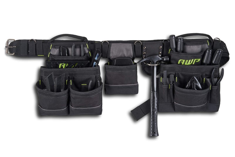 AWP Tool Belt Tool Rig Durable Premium Utility Belt Organizer for Men and Women Made for Utility Work Electrician Use Mechanic Work and More L699P3