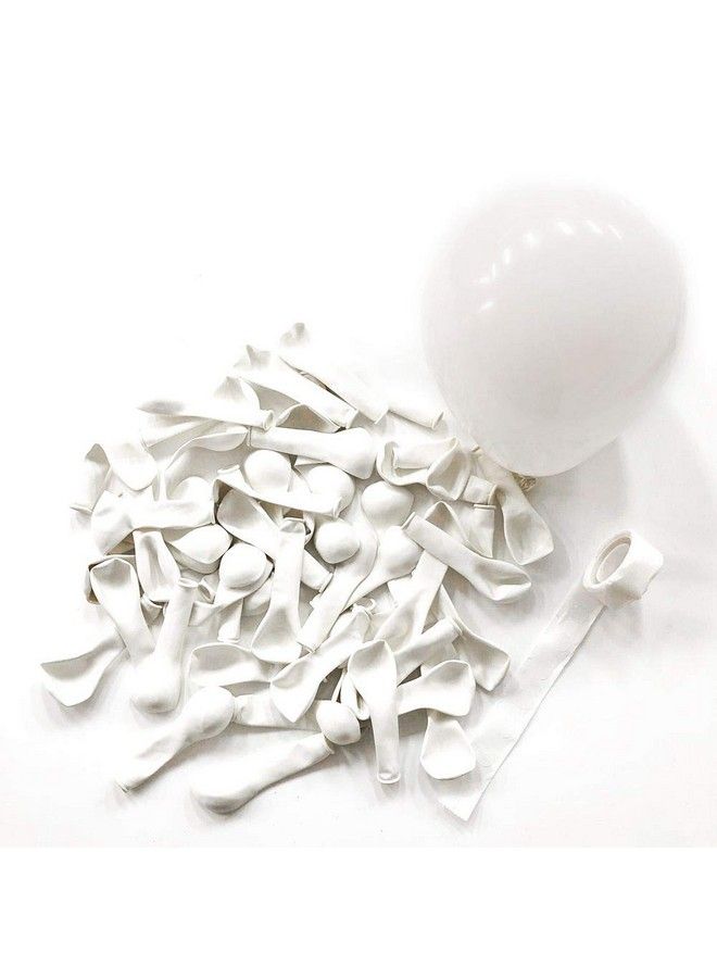 Janinus White Balloons Party Balloons 5 Inches Matte White Balloons Mini Balloons 50 Pcs Small White Color Party Balloons Latex Balloons Birthday Balloons For Party - Image 2