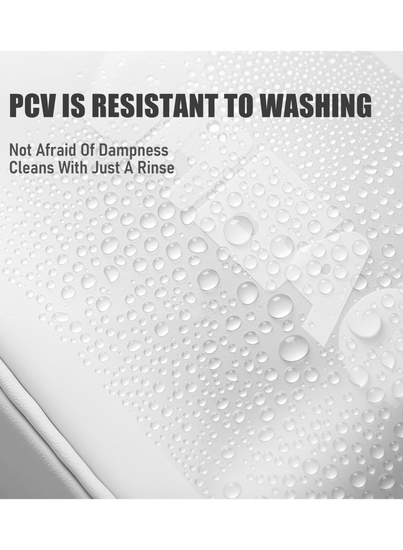 4 قطع حقائب مستحضرات تجميل شفافة حقائب مكياج محمولة مقاومة للماء منظم لحقائب السفر أبيض - Image 5