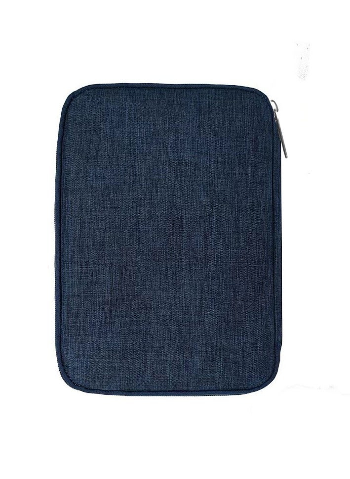 Apple Watches, Huawei Watches, Xiaomi Watches Watch Strap Data Cable Storage Bag Watch Strap Dial Portable Storage Bag 21*16*2.5cm Navy Blue  - Image 1