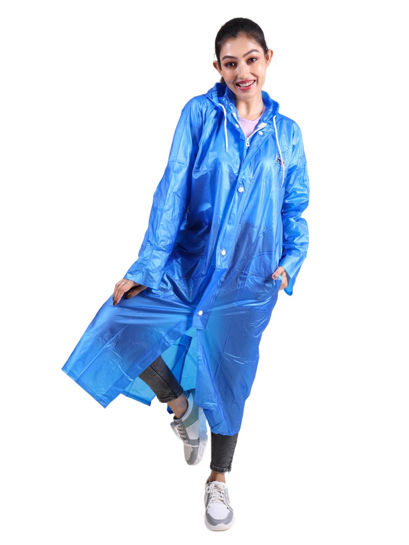Rupa Rainsuit Women Waterproof PVC Raincoat with Hood & Carry Bag | Lightweight Rainwear for Women with Front Zip | Solid Color | Standard Length | Pack of 1 - Image 5