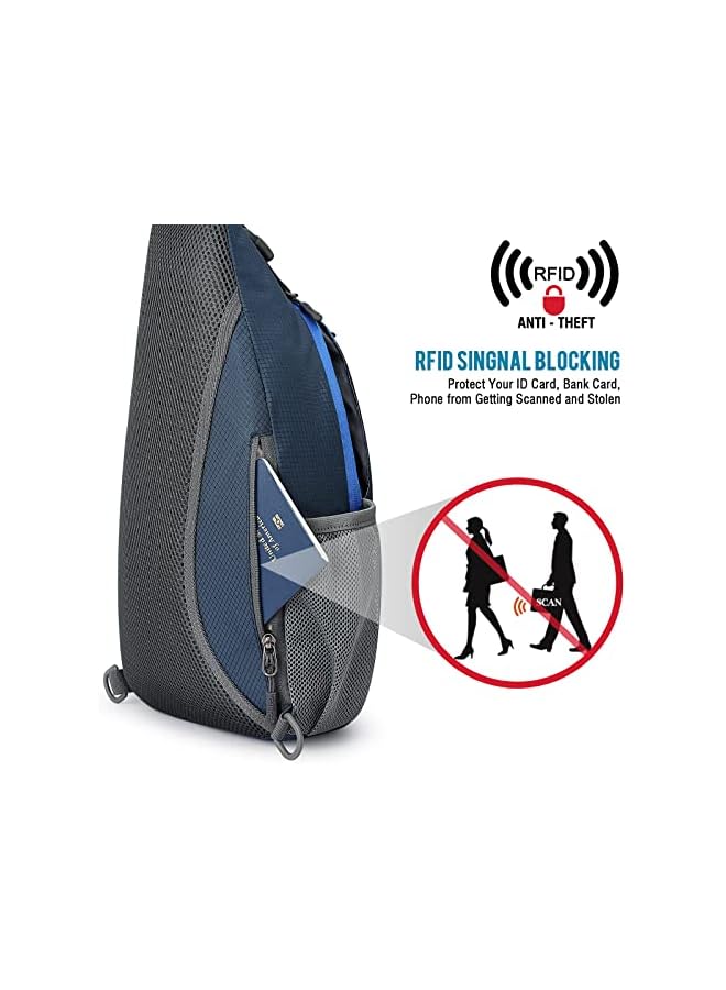 G4Free Rfid Blocking Crossbody Sling Bag Small Chest Shoulder Backpack Men Women Hiking Outdoor - Image 2