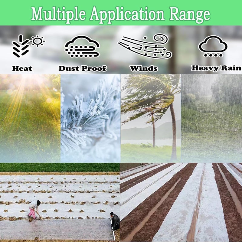 Xstronq 6.5FTx10FT Greenhouse Plastic Sheeting, 6 Mil Thick Clear Polyethylene Film, Waterproof Wind Frost Dust UV Resistant Green House Plastic Covering for Outdoor Plant, Garden, (6.5ft x 10ft) - Image 5