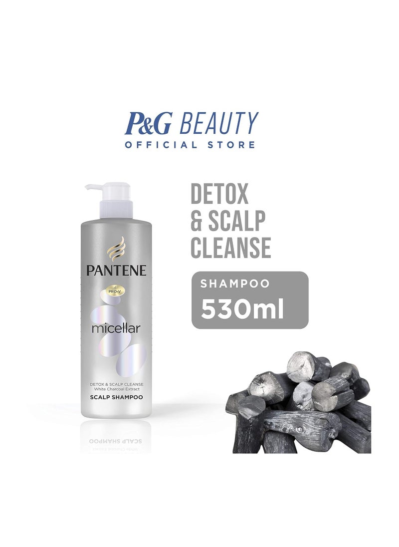 Pantene Micellar Detox Moisturize White Charcoal Extract Scalp Shampoo