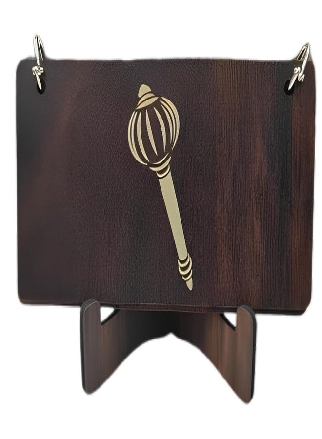 Rukshv Hanuman Chalisa Pocket Book Wooden - Handmade Engraved Pure Wood Spiritual New of Hanumanji with Top, Community offerings, Decoration Hardcover (Pack of 1) - Image 4