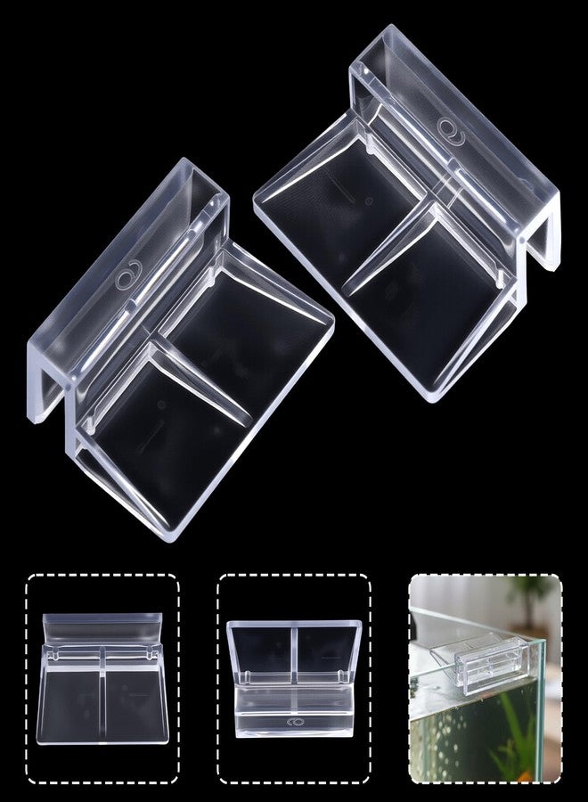 Ajcotahm 6 PCS Aquarium Lid Clips, 6mm Clear Acrylic Aquarium Lid Holder Fish Tank Cover Support Clamps for Rimless Aquariums - Image 3