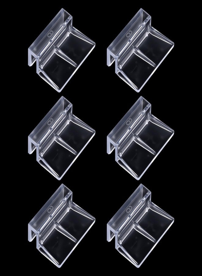 Ajcotahm 6 PCS Aquarium Lid Clips, 6mm Clear Acrylic Aquarium Lid Holder Fish Tank Cover Support Clamps for Rimless Aquariums - Image 1