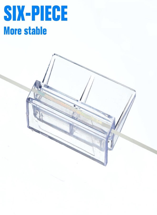 Ajcotahm 6 PCS Aquarium Lid Clips, 6mm Clear Acrylic Aquarium Lid Holder Fish Tank Cover Support Clamps for Rimless Aquariums - Image 4