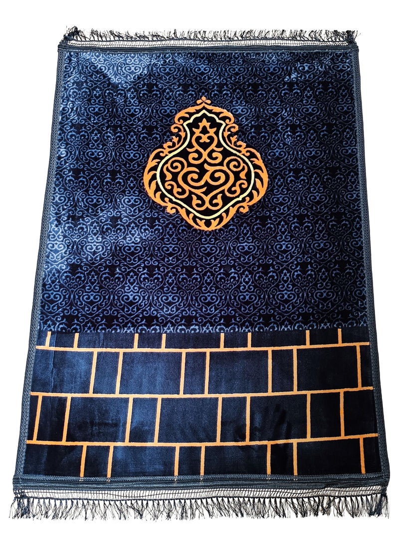 Fabienne Luxury High Quality Non-slip Adult Size Super Soft Premium Prayer Rug Blue/Beige 80X120 cm  - Image 2