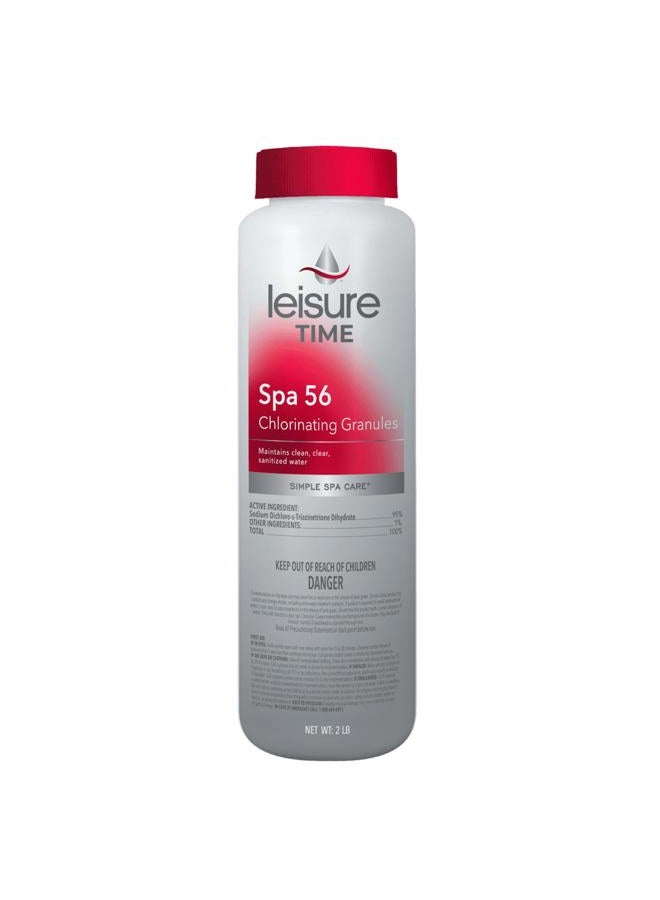 Leisure Time 22337A Spa 56 Chlorinating Granules, Bucket for Crystal Clear Water Maintenance, 2lbs - Image 1