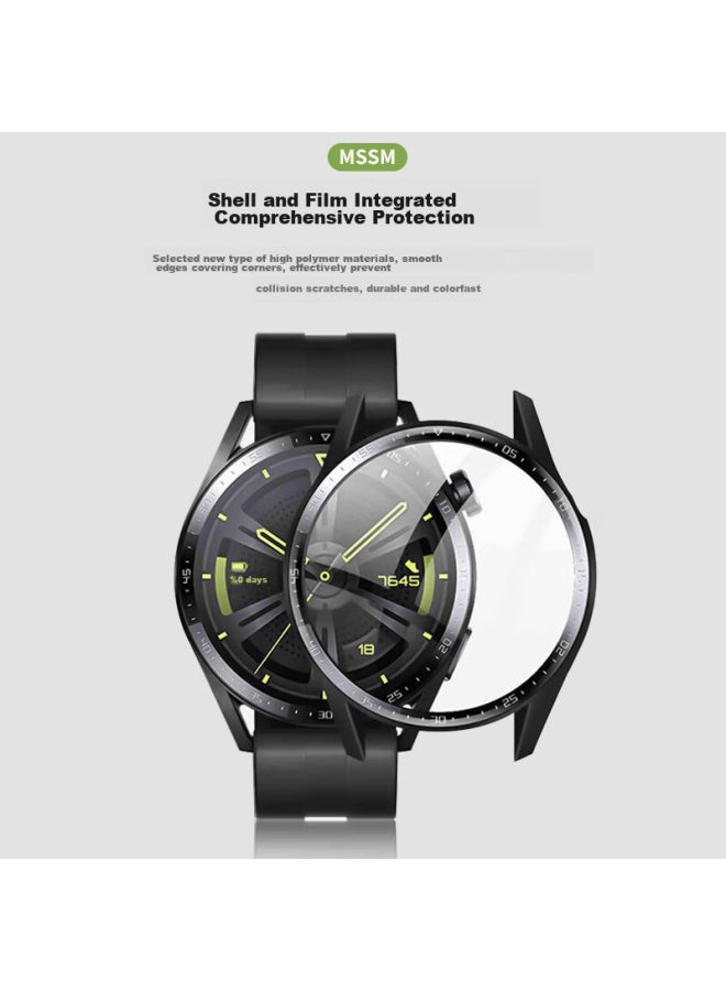 Mssm Compatible Huawei Watch Gt4 Protective Case, Gt3/watch3 Case And Screen Protector Combo, High-definition Shockproof And Scratch-resistant Case For 42/46mm Dial Gt3-46mm - Image 2