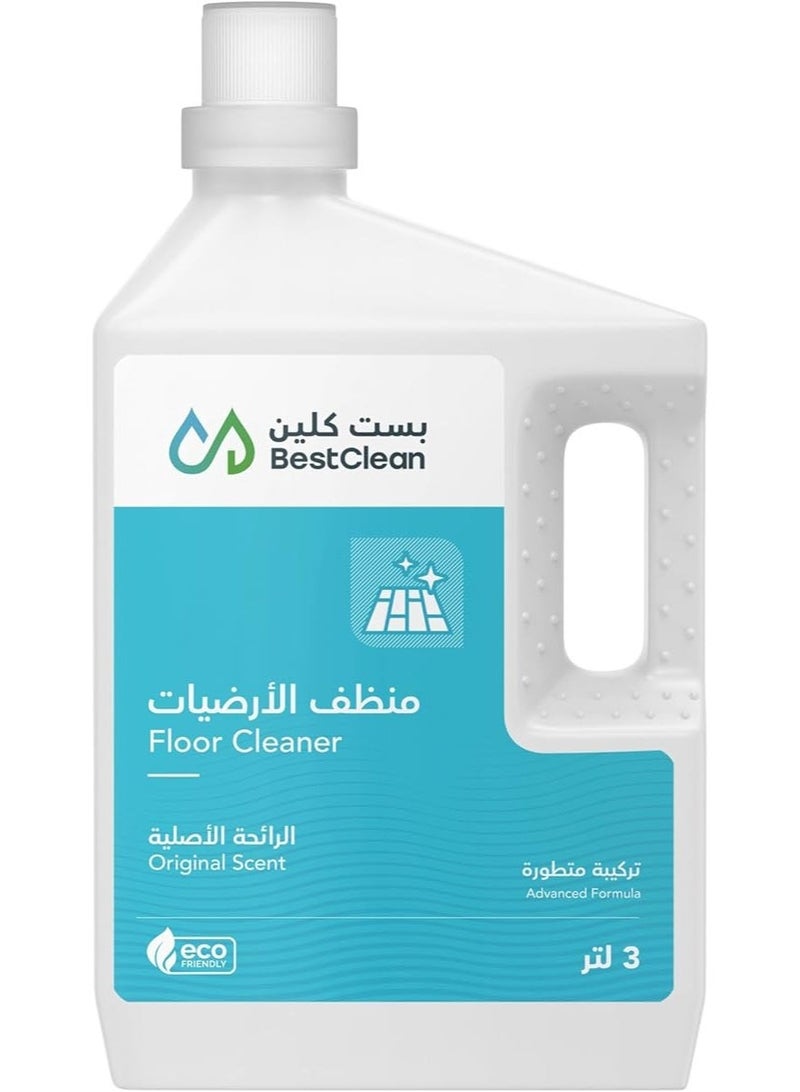 BEST CLEAN Original Scent Floor Cleaner - Powerful Cleaning and Shine 3 Liters - Image 1